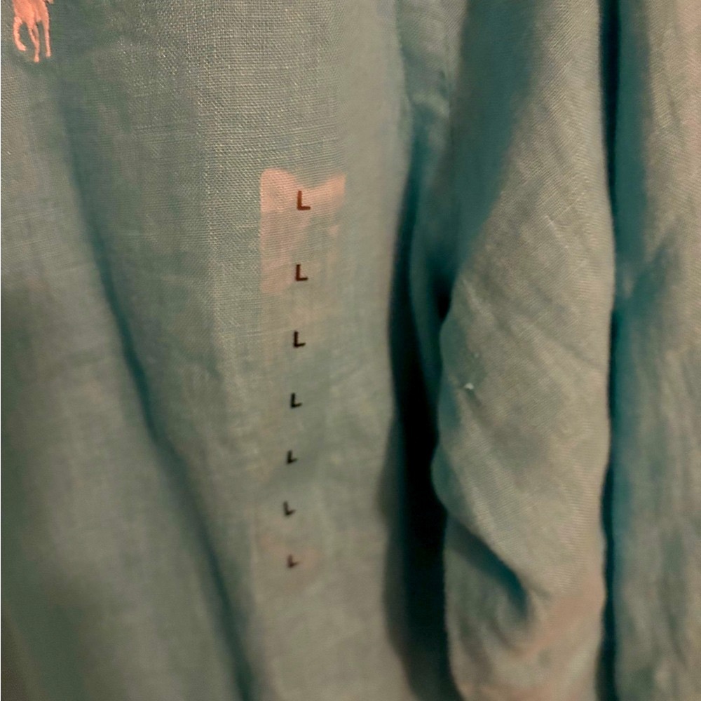 Polo Ralph Lauren Turquoise Blue Shirt Classic Design-BNWT - Picture 4 of 6